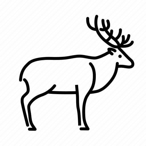 Animal, deer, elk, mammal, reindeer, wild icon - Download on Iconfinder