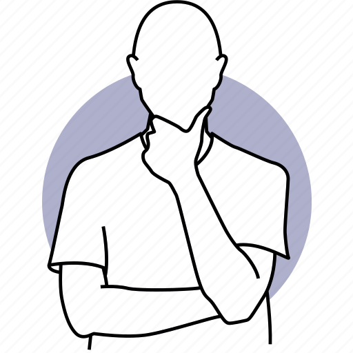 Man, thinking, think, thought, smart, idea, solution icon - Download on Iconfinder