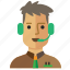 avatar, customer, man, operator, service, staff 