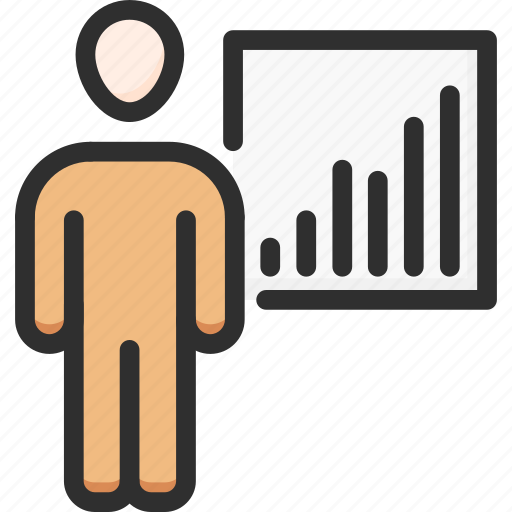 Achivement, business, chart, man, management, stats, user icon - Download on Iconfinder