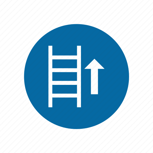 Factory, industrial, instruction, ladder, mandatory, safety, signs icon - Download on Iconfinder