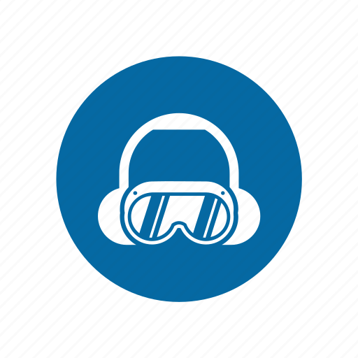 Factory, gogle, industrial, instruction, mandatory, safety, signs icon - Download on Iconfinder