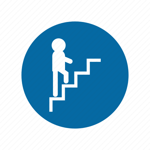 Factory, industrial, instruction, mandatory, safety, signs, stair icon - Download on Iconfinder