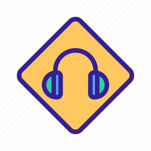 Contour, equipment, headphones, mandatory, protection, safety icon - Download on Iconfinder