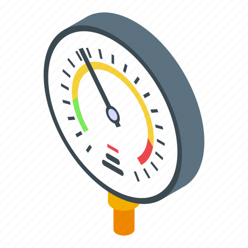 Industrial, manometer, isometric icon - Download on Iconfinder