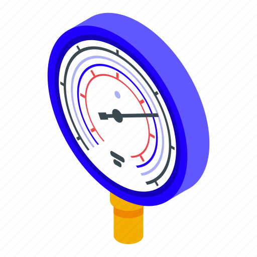 Manometer, pressure, isometric icon - Download on Iconfinder