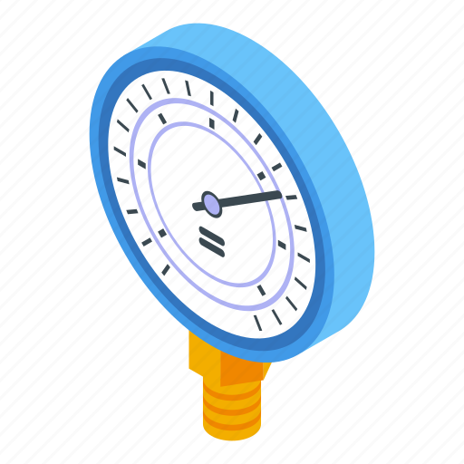 Manometer, gauge, isometric icon - Download on Iconfinder