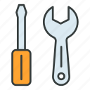 screwdriver, workshop, tools, instrument, spanner