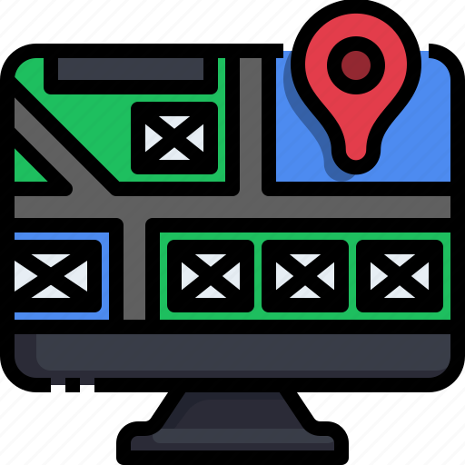 Computer, destination, location, map, navigation, point icon - Download on Iconfinder