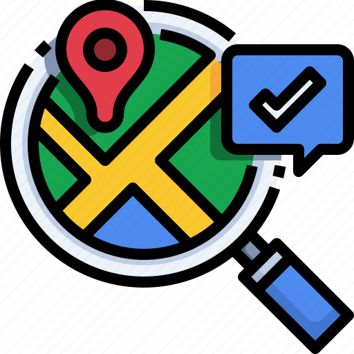 Glass, location, loupe, magnifying, map, search icon - Download on Iconfinder