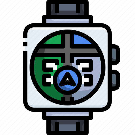 Clock, gps, map, point, smartwatch, street icon - Download on Iconfinder