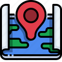 geolocation, map, placeholder, point, route