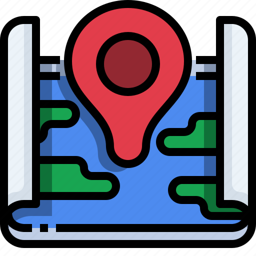 Geolocation, map, placeholder, point, route icon - Download on Iconfinder