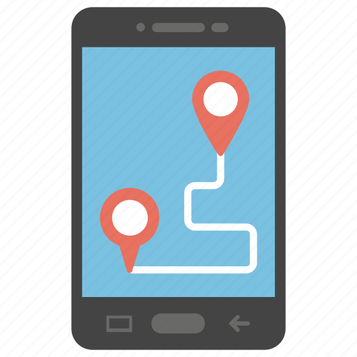 Cell phone location, gps, mobile navigation, mobile tracker, navigation, navigator, smartphone navigation icon - Download on Iconfinder