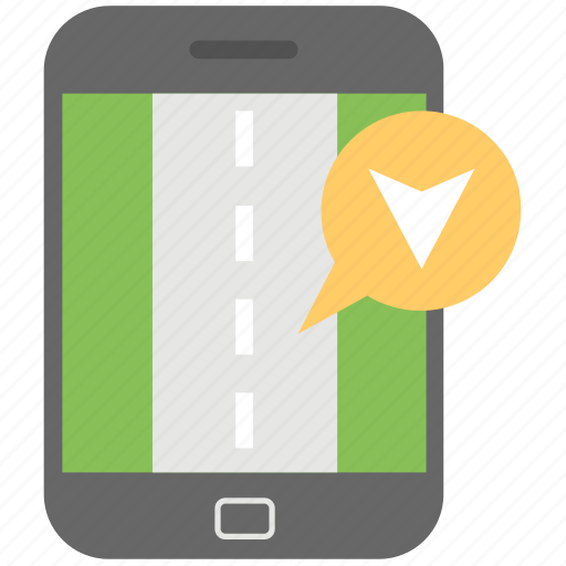 Mobile gps, mobile navigation app, mobile navigation website, mobile navigator, smartphone navigation icon - Download on Iconfinder