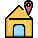 gps, home, house, location, map, navigation, pin