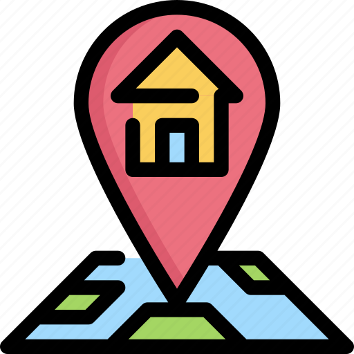 Building, gps, home, house, location, map, navigation icon - Download on Iconfinder