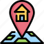 building, gps, home, house, location, map, navigation 