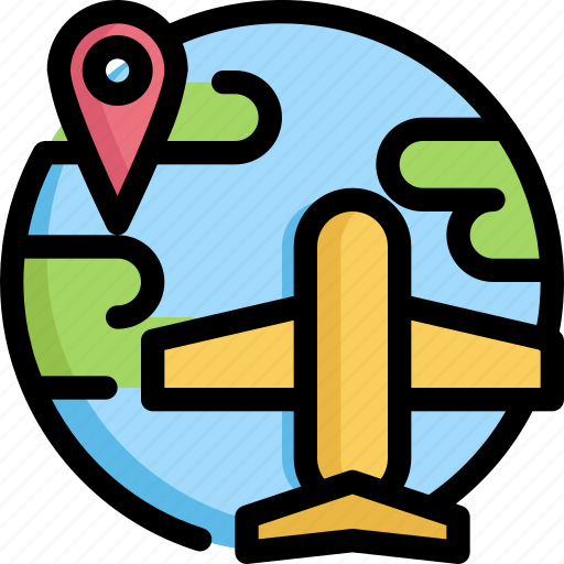 Airplane, gps, location, map, navigation, plane, travel icon - Download on Iconfinder