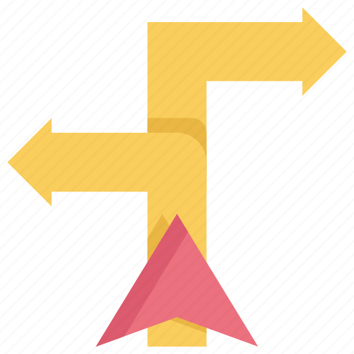 Arrow, direction, gps, location, map, navigation, pin icon - Download on Iconfinder