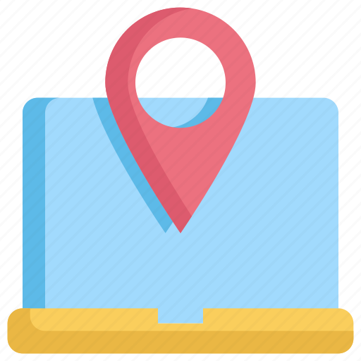 Gps, laptop, location, map, navigation, pin icon - Download on Iconfinder