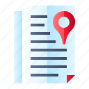 document, file, location, pin 