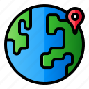 earth, location, pin, world