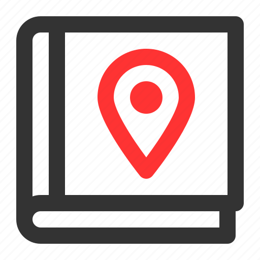 Map, navigation, location, guide, book icon - Download on Iconfinder