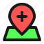 map, navigation, location, add, pin 