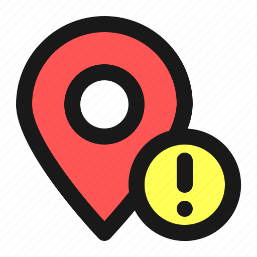 Map, navigation, location, alert, sign, warning icon - Download on Iconfinder