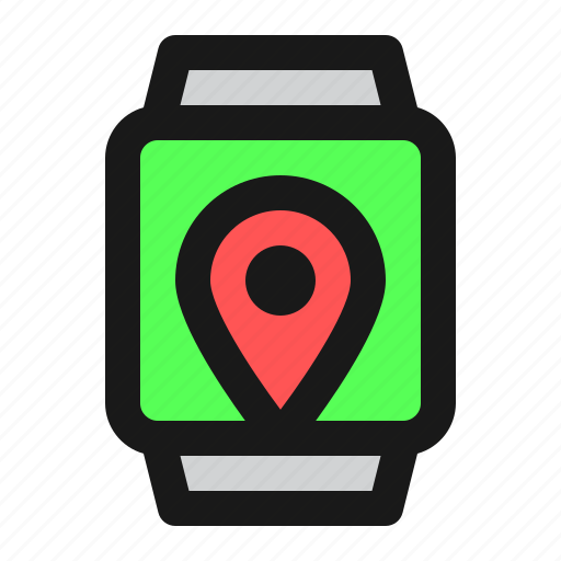 Map, navigation, location, app, smartwatch icon - Download on Iconfinder
