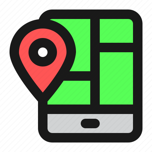 Map, navigation, location, mobile, smartphone icon - Download on Iconfinder