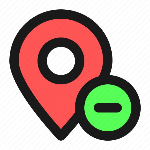 Map, navigation, location, remove, pin icon - Download on Iconfinder