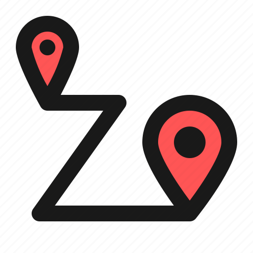 Map, navigation, location, route, pin icon - Download on Iconfinder