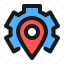 map, navigation, location, settings, pin