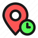 map, navigation, location, time, pin