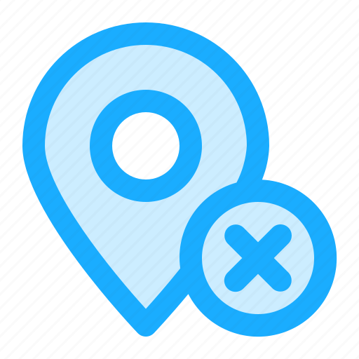 Map, navigation, location, pin, cancel icon - Download on Iconfinder
