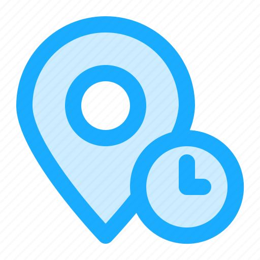 Map, navigation, location, time, pin icon - Download on Iconfinder