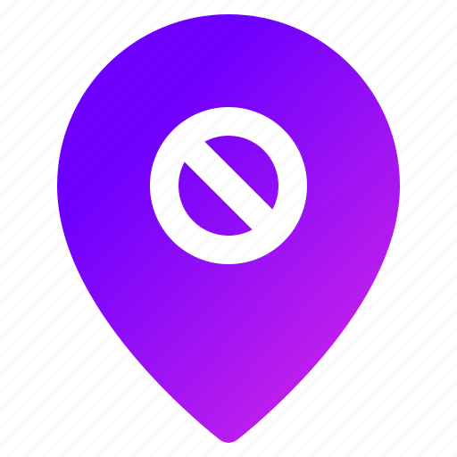 Forbidden, pin, sign, map, pointer, location icon - Download on Iconfinder