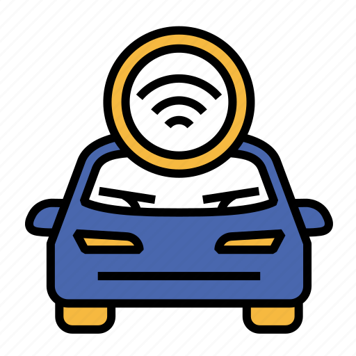 Car, connected, gps, location, wi-fi, smart, technology icon - Download on Iconfinder