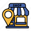 location, map, pin, pointer, shopping, shop, navigation 