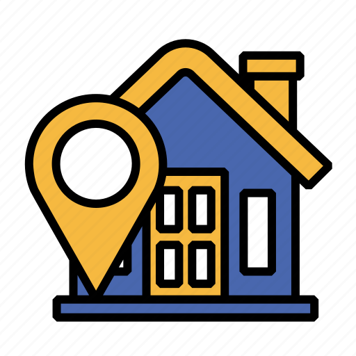 Estate, home, house, navigation, pin, location, position icon - Download on Iconfinder