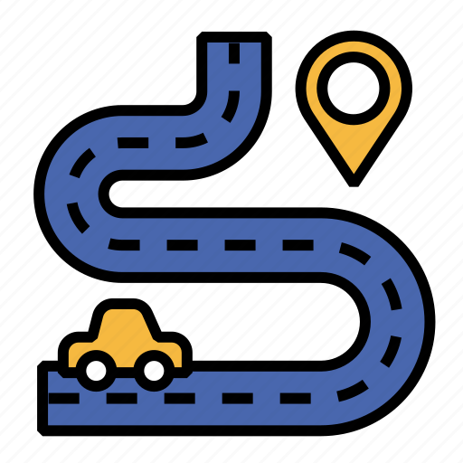 Map, pin, route, location, navigation, road, gps icon - Download on Iconfinder