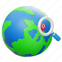 search, location, earth, planet, find, map, world, magnifier, globe 