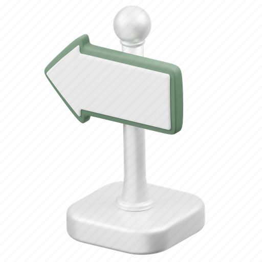Direction, left, pointer, navigation, location, arrow, sign 3D illustration - Download on Iconfinder