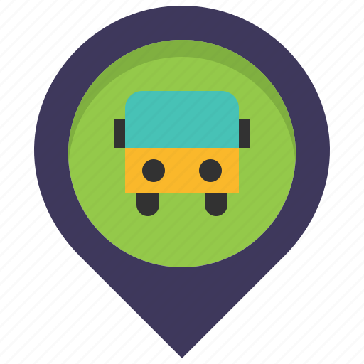 Bus, location, map, pin, station, stop, travel icon - Download on Iconfinder