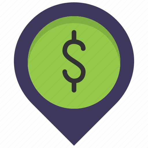 Location, map, money, pin, place, shop, store icon - Download on Iconfinder