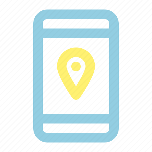 Location pin, map, mobile, mobile location, navigation, pin icon - Download on Iconfinder
