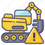 construction, excavator, warning, work 