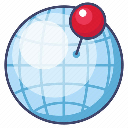 Globe, location, pin icon - Download on Iconfinder